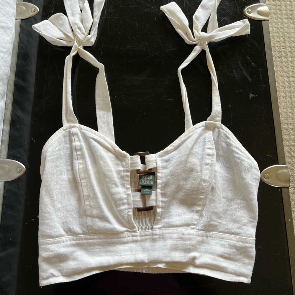 Linen Cropped Top